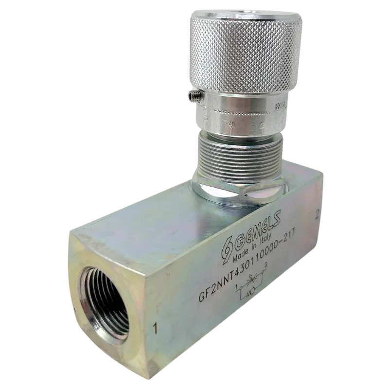 Rf N3/4 Pn400 Cs : Gemels Flow Control Valve, 3/4 Npt, 5800Psi Rated, Carbon Steel 1