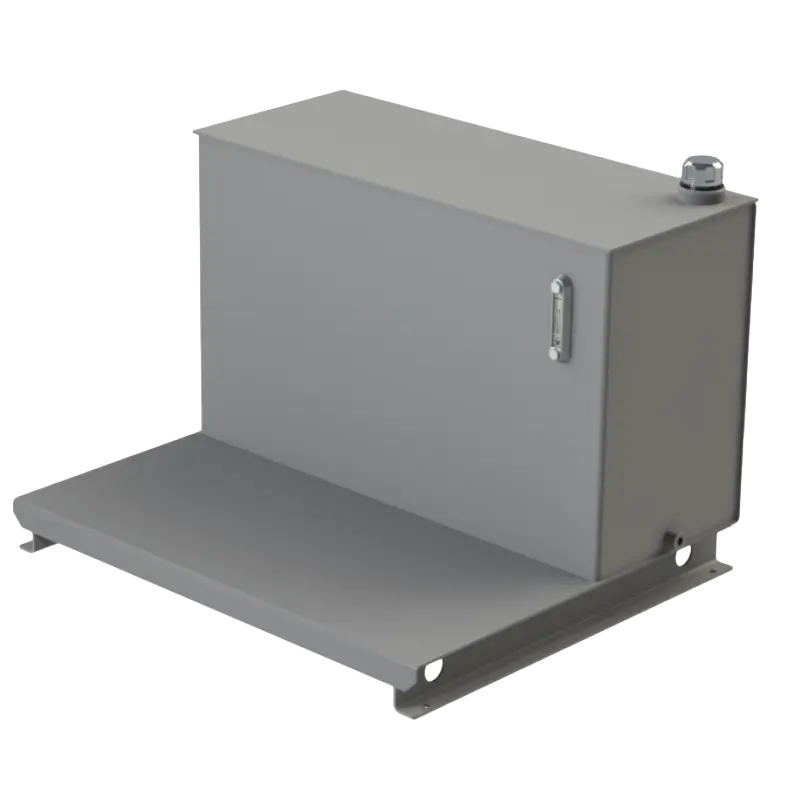 Rlc120-Ft : Magnaloy Reservoir, L-Shaped, Welded Top, Carbon Steel, 120-Gallon Capacity 1