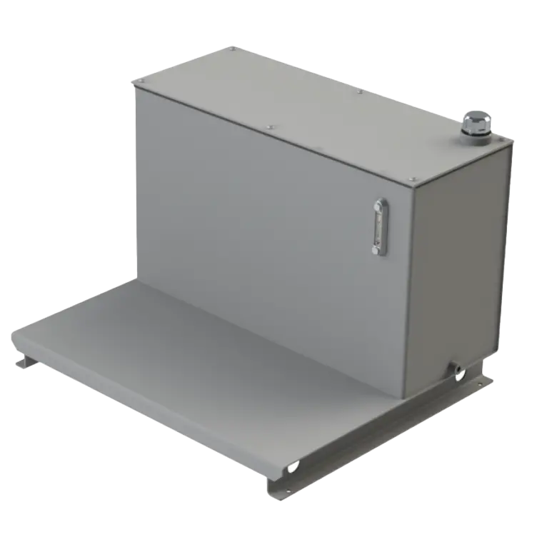Rlp100-Rt : Magnaloy Reservoir, L-Shaped, Bolt-On Top, Carbon Steel, 100-Gallon Capacity 1