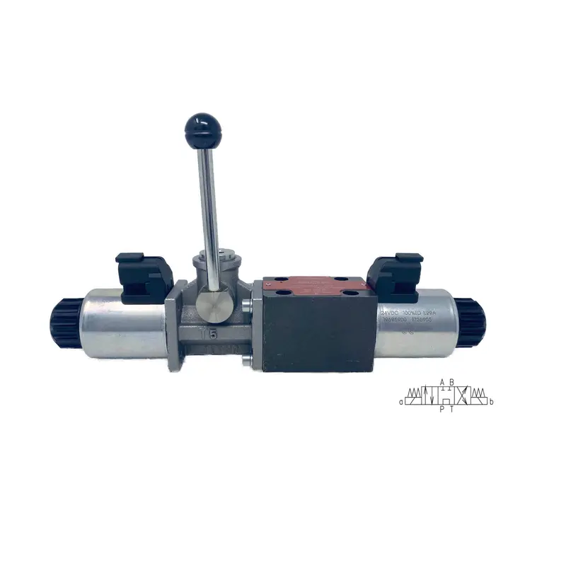 Rper3-063C11/02400E12a/A19 : Argo Directional Control Valve W/ Override Lever, D03, 21Gpm, 5100Psi, 3P4w, 24 Vdc, Deutsch, Spring Centered, Tandem Spool 1