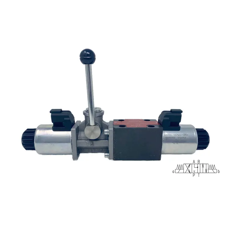 Rper3-063Y11/02400E12a/A19 : Argo Directional Control Valve W/ Override Lever, D03, 21Gpm, 5100Psi, 3P4w, 24 Vdc, Deutsch, Spring Centered, Motor Spool 1