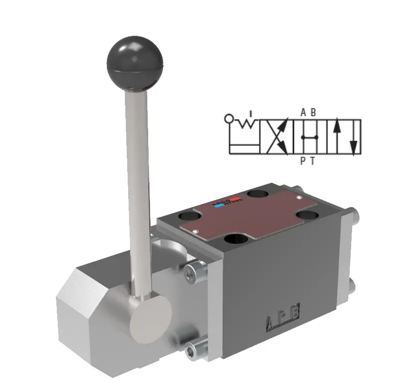 Rpr3-063H15/A1 : Argo 4-Way Dcv, Manually Operated, 21 Gpm, 5100Psi Rated, P, T, A, B Open In Neutral, Detented 1