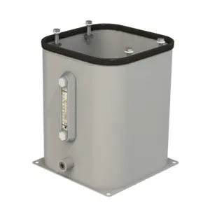 Rvp02 : Magnaloy Reservoir, Vertical, Non-Jic, Bolt-On Top, Carbon Steel, 2-Gallon Capacity 1