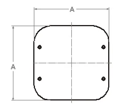 Rvpt-1 : Magnaloy Reservoir Lid Cover Plate, Vertical Econo Series, 7Ga, Blank Cover With Mounting Holes 1