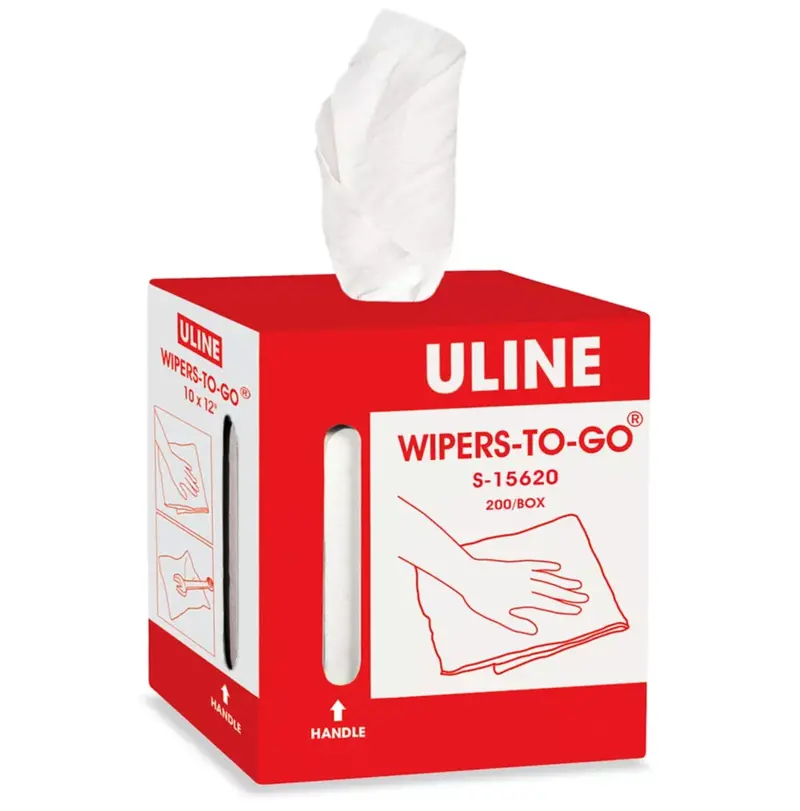 S-15620 : Uline Wipers-To-Go® 200 Sheets/Box 1