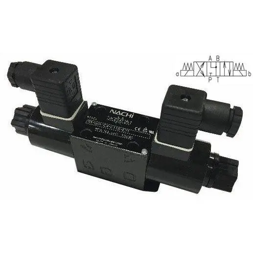 Sa-G03-C6s-C115-E21 : Nachi Solenoid Valve, 3P4w, D05 (Ng10), 34.3Gpm, 5075Psi, Metered Motor Spool, 110 Vac, Din 1