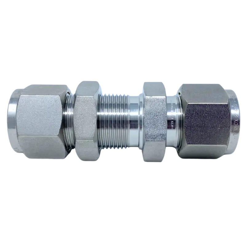 Sbhu-6 : Superlok Straight Stainless Fractional Tube Bulkhead Union, 3/8" (-6) Tube Od 1
