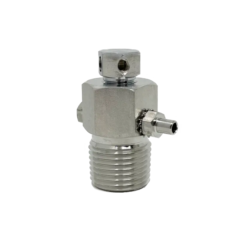 Sblv-M-8N : Superlok Bleed Vent Valve, 1/2" Mnpt, Back-Stop Screw, Vent Valve 2