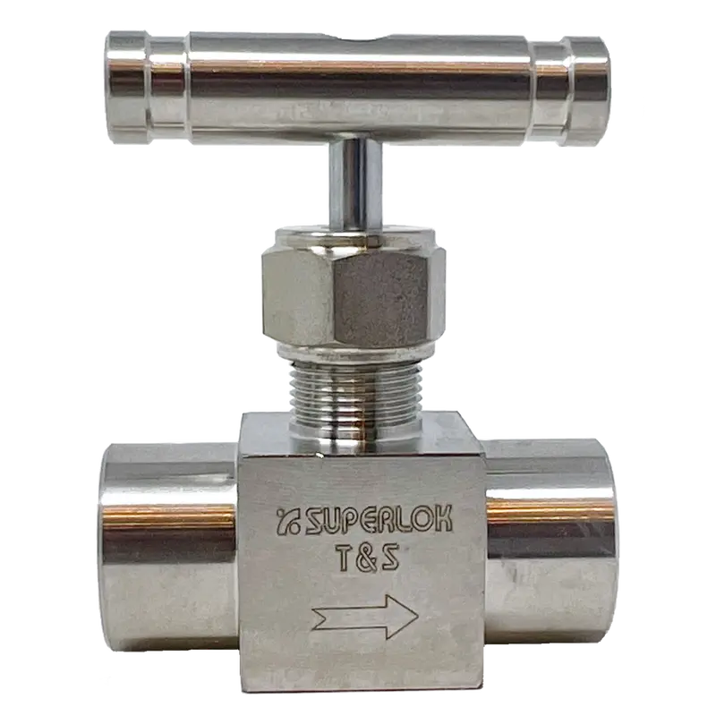 Sbnv1-F-4N : Superlok Integral Bonnet Bar Stock Needle Valve, 1/4" Fnpt, -65 F To 450 F, Vee Tip, Bar Handle, 6000Psi 1