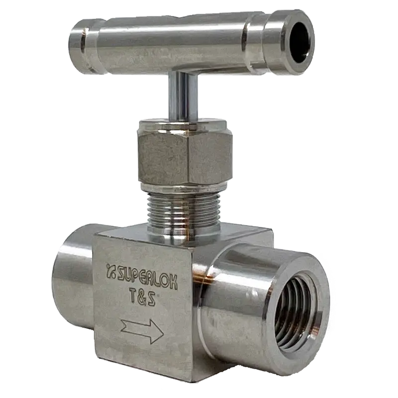 Sbnv1-F-4N : Superlok Integral Bonnet Bar Stock Needle Valve, 1/4" Fnpt, -65 F To 450 F, Vee Tip, Bar Handle, 6000Psi 2