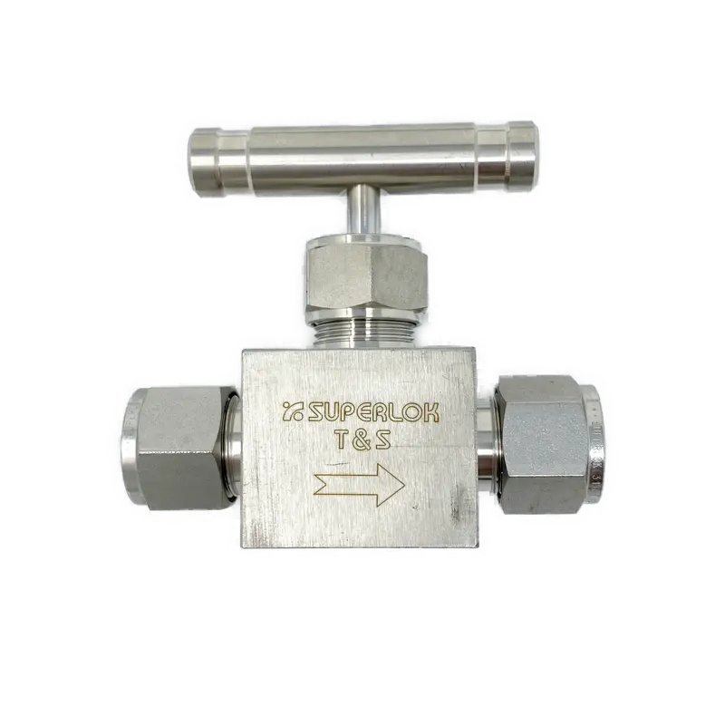 Sbnv2-S-8 : Superlok Integral Bonnet Bar Stock Needle Valve, 1/2" O.D. Tube, -65 F To 450 F, Vee Tip, Bar Handle, 6000Psi 1