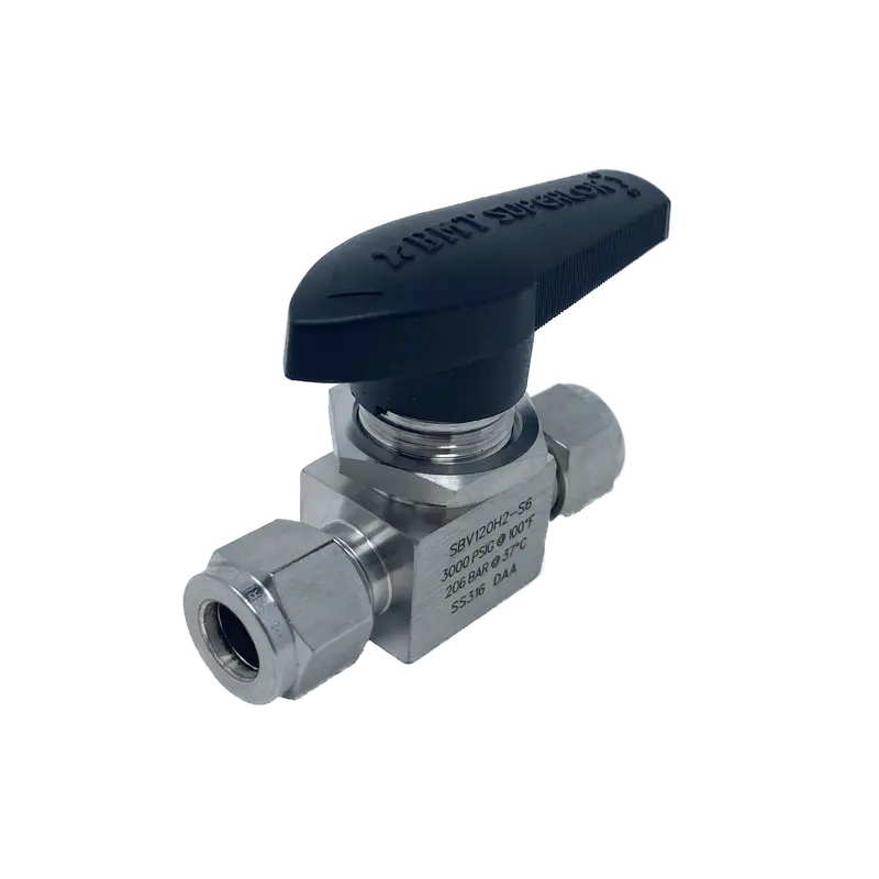 Sbv120h23-S-6 : Superlok Ball Valve, One-Piece Type, 3/8" Tube O.D, 3-Way, 2000Psi, 316Ss 2