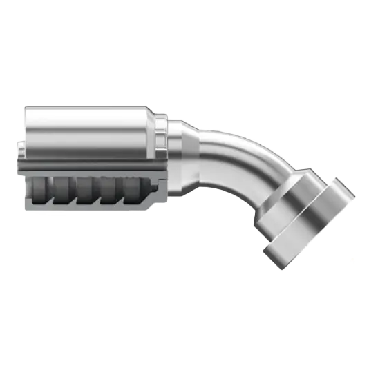 Se-Fl45-2424 : Continental Hose Fitting, 1.5 (1-1/2") Hose Id,  1.5 Code 61, 45-Degree Connection 1