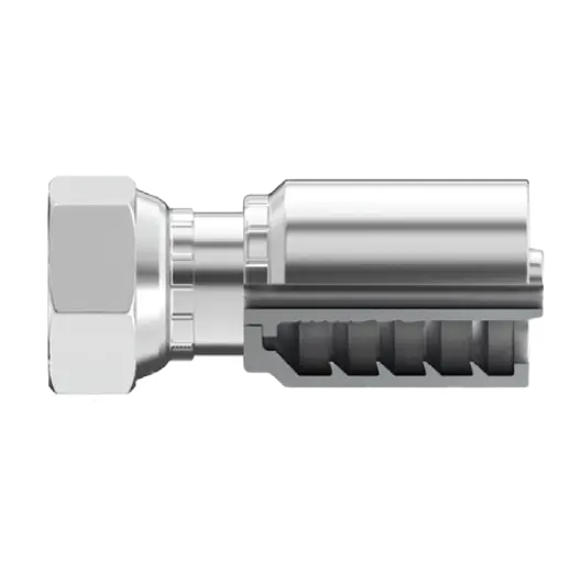 Se-Jcfx-2424 : Continental Hose Fitting, 1.5 (1-1/2") Hose Id, 1-7/8-12 Female Jic, Straight, Swivel Connection 1