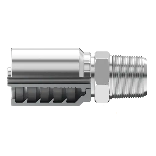 Se-Npm-2432 : Continental Hose Fitting, 1.5 (1-1/2") Hose Id, 2-11-1/2 Male Npt, Straight, Rigid Connection 1
