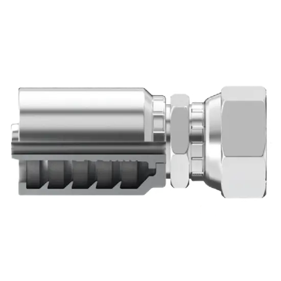 Se-Offx-2424 : Continental Hose Fitting, 1.5 (1-1/2") Hose Id, 2-12 Female Orfs, Straight, Swivel Connection 1