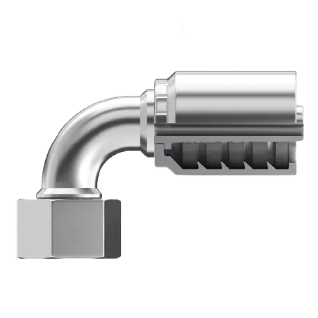 Se-Offx90-2424 : Continental Hose Fitting, 1.5 (1-1/2") Hose Id, 2-12 Female Orfs, 90-Degree, Swivel Connection 1