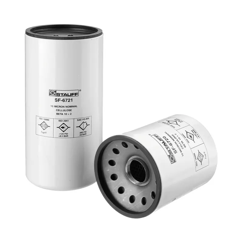 Sf-6721-V6 : Stauff Spin-On Filter Element, 10 Micron, Filter Paper, Long Element, For Use With Ssf Filter Heads, 6-Pack 1