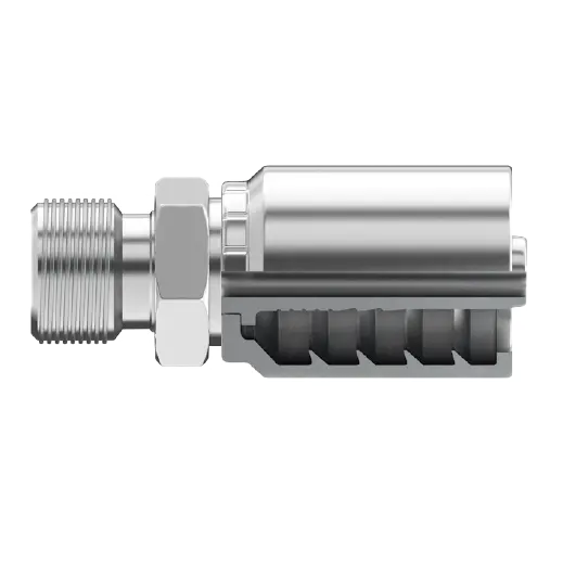 Sg-Dhm-1030 : Continental Hose Fitting, 0.625 (5/8") Hose Id, 30X2.0 Male Din Heavy, Straight, Rigid Connection 1