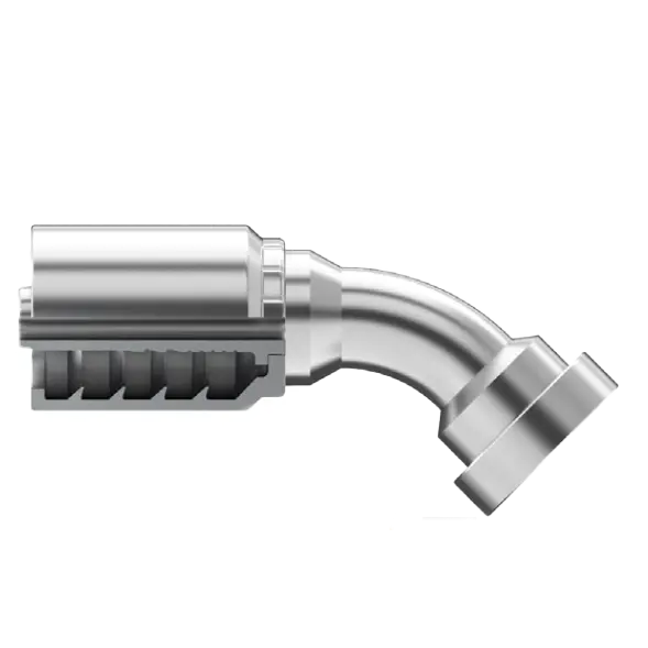 Sg-Fh45-1620 : Continental Hose Fitting, 1 Hose Id,  1.25 Code 62, 45-Degree Connection 1