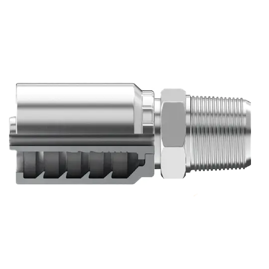 Sg-Npmapi-2424 : Continental Hose Fitting, 1.25 (1-1/4") Hose Id, 1-1/2-11-1/2 Male Npt Api, Straight, Rigid Connection 1