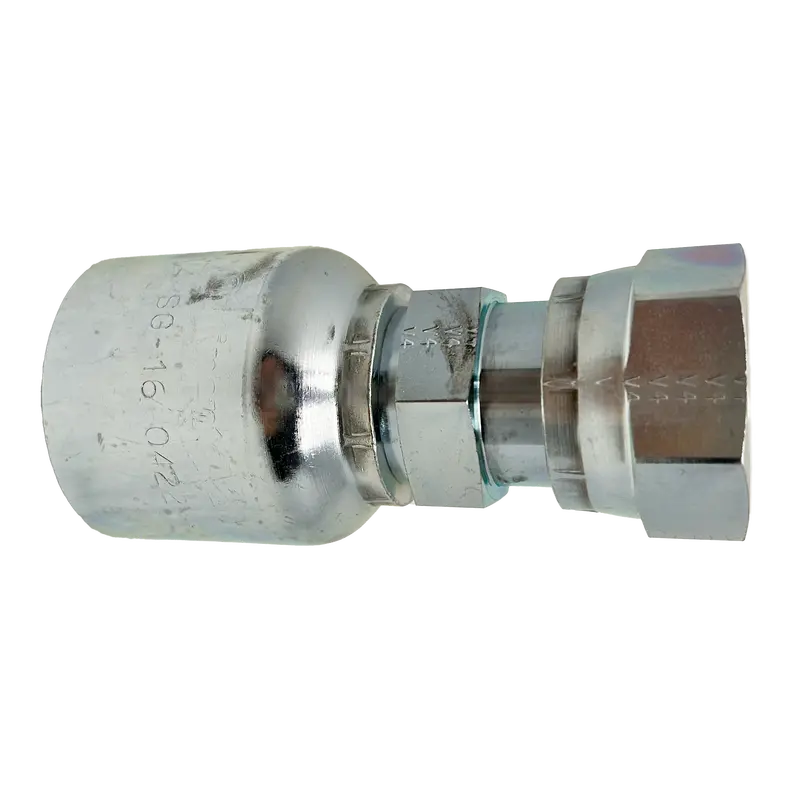 Sg-Offx-1216 : Continental Hose Fitting, 0.75 (3/4") Hose Id, 1-7/16-12 Female Orfs, Straight, Swivel Connection 1