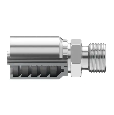 Sg-Ofm-2020 : Continental Hose Fitting, 1.25 (1-1/4") Hose Id, 1-11/16-12 Male Orfs, Straight, Rigid Connection 1