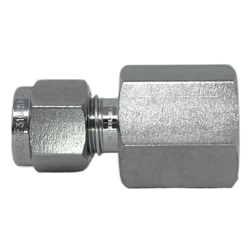 Sgc 6-6G : Superlok Straight Stainless Gauge Connector, 3/8" (-6) Tube Od X 3/8-19 (-6G) Female Bspp 1
