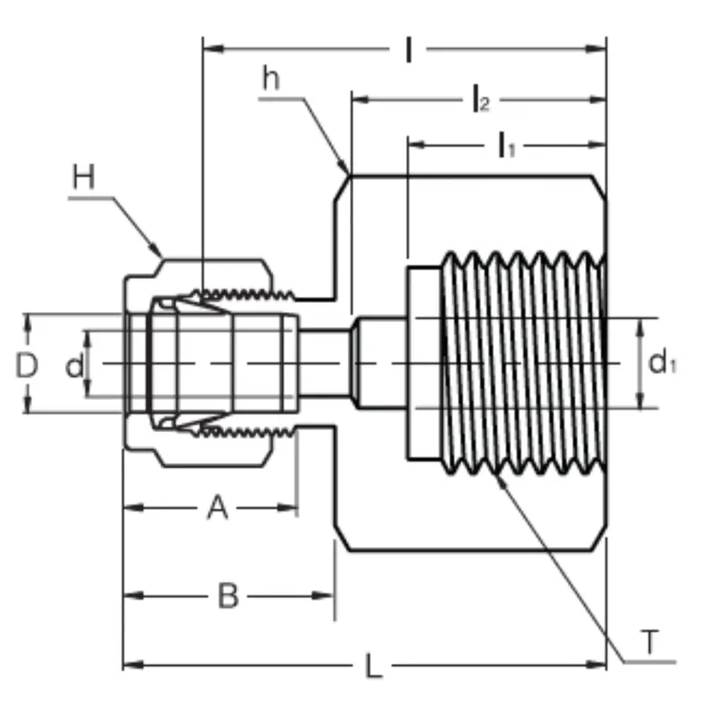 Sgc 8-8G : Superlok Straight Stainless Gauge Connector, 1/2" (-8) Tube Od X 1/2-14 (-8G) Female Bspp 2