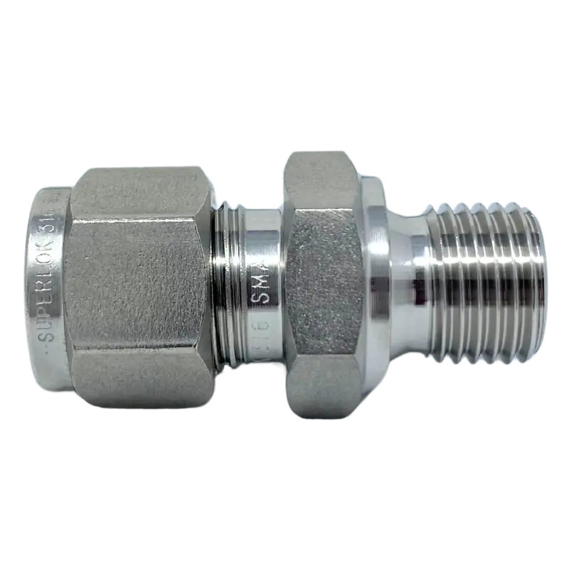 Sgmc 6-4G : Superlok Straight Stainless Tube Adapter, 3/8" (-6) Tube Od X 1/4-19 (-4G) Male Bspp 1