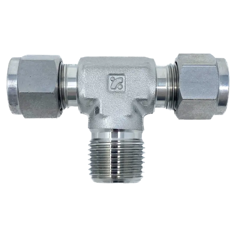Smbt 2-4N : Superlok Stainless Branch Tee, 1/8" (-2) Tube Od X 1/8" (-2) Tube Od X 1/4-18 (-4N) Male Npt 1