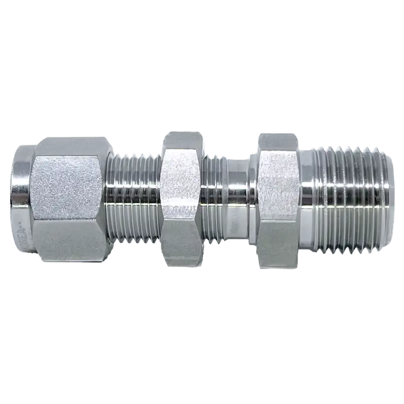 Smcb 16-16N : Superlok Straight Stainless Bulkhead Tube Adapter, 1" (-16) Tube Od X 1-11-1/2 (-16N) Male Npt 1