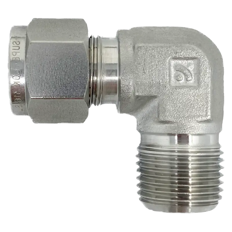 Sme 10-8N : Superlok 90-Degree Stainless Tube Adapter, 5/8" (-10) Tube Od X 1/2-14 (-8N) Male Npt 1