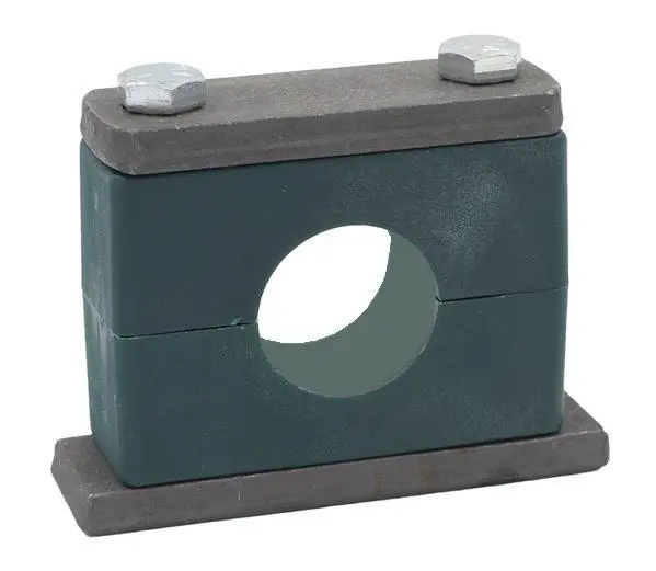 Spal-6060.3-Pp-H-Dpal-As-U-W5 : Stauff Clamp, Single Weld Plate, Heavy, 2.37" (60.3Mm) Od, For 2" Pipe, Green Pp Insert, Smooth Interior, 316Ss 1