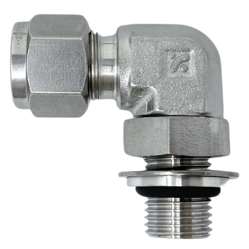Spme 10-10U : Superlok 90-Degree Stainless Tube Adapter, 5/8" (-10) Tube Od X 7/8-14 (-10U) Male Orb 1