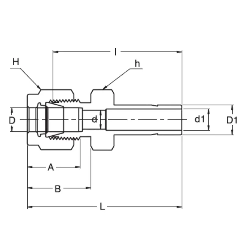 Sr 2-6 : Superlok Straight Stainless Tube Stub Reducer, 1/8" (-2) Tube Od X 3/8" (-6) Tube Stub 2