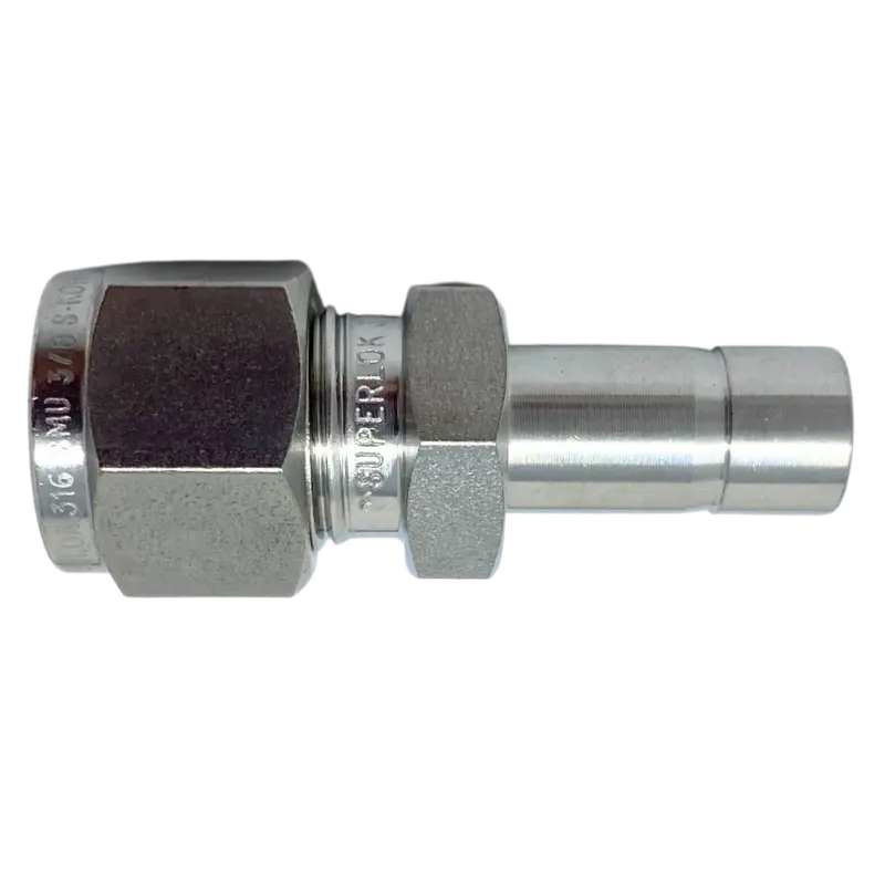 Sr 6-4 : Superlok Straight Stainless Tube Stub Reducer, 3/8" (-6) Tube Od X 1/4" (-4) Tube Stub 1