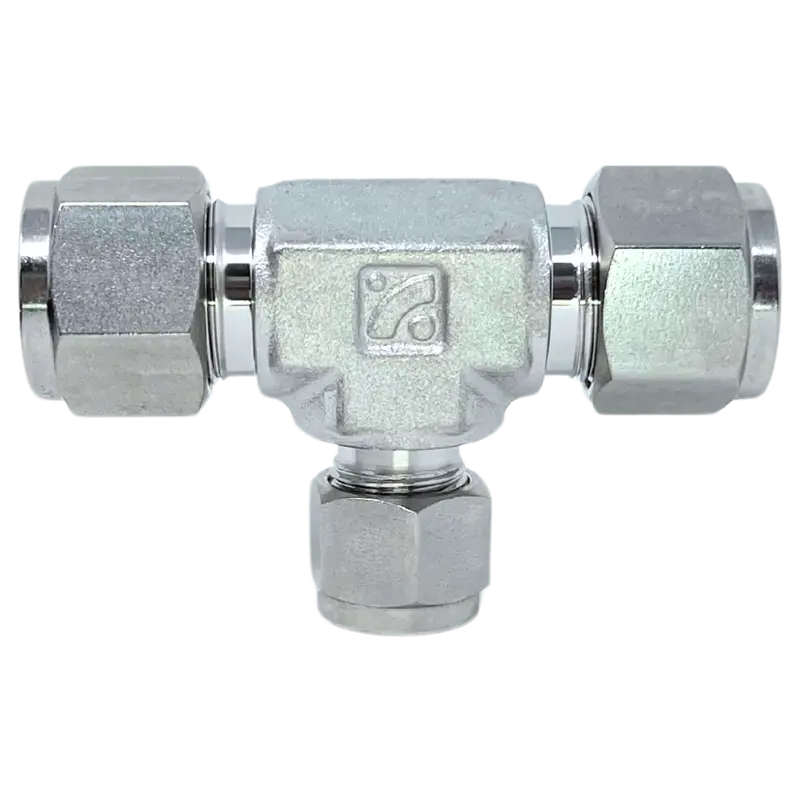 Srut 16-16-12 : Superlok Stainless Reducing Union Tee, 1" (-16) Tube Od X 1" (-16) Tube Od X 3/4" (-12) Tube Od 1