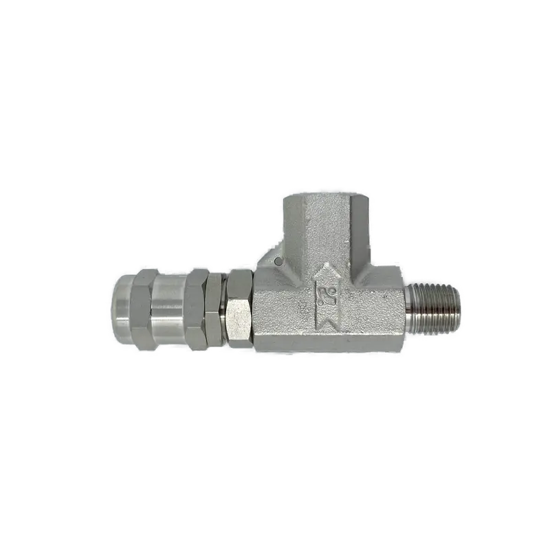 Srvh-Mf-8N-N : Superlok Inline Relief Valve, 1/2" Mnpt X 1/2" Fnpt, Buna N Oring, No Spring, 6000Psi, 225 To 6000Psi Adjustable Range, 316Ss 1