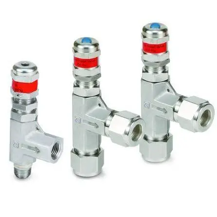 Srvh-Ms-4N-4 : Superlok Inline Relief Valve, 1/4" Mnpt X 1/4" O.D. Tube, 6000Psi, 316Ss, No Spring 1