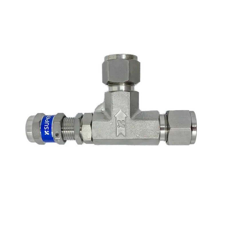 Srvl-S-6 : Superlok Inline Relief Valve, 3/8" O.D. Tube, Angle Pattern, Low Pressure, 300Psi, 316Ss, No Spring 1