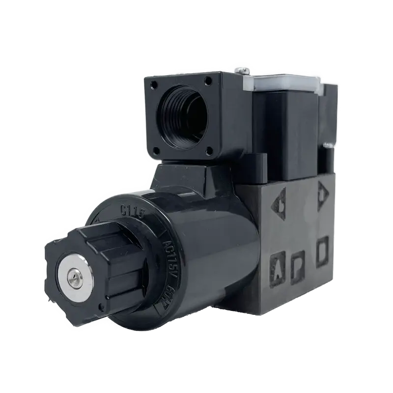 Ss-G01-A3x-Gr-D2-31 : Nachi Solenoid Valve, 3P4w, D03 (Ng6), 21Gpm, 5075Psi, P To A, B To T In Neutral, 24 Vdc, Wiring Box With Lights 2