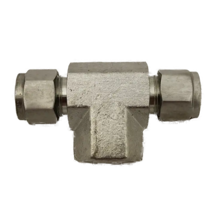 Ss-In2602-12-12-12-Ohi : Ohi Adapter, 0.75 (3/4") Tube - 0.75 (3/4") Tube - 0.75 (3/4") Female Npt Branch Tee 1