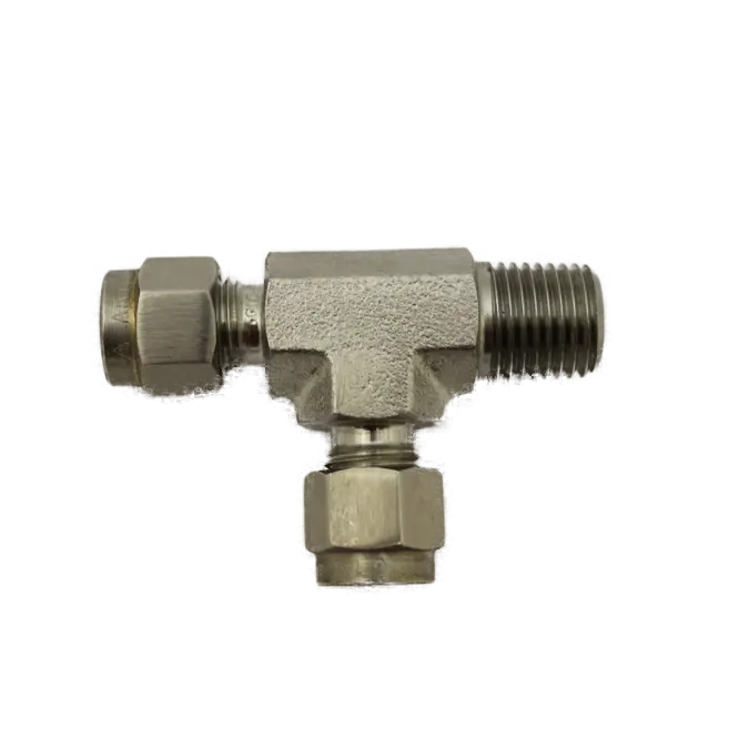 Ss-In2605-08-08-08-Ohi : Ohi Adapter, 0.5 (1/2") Tube - 0.5 (1/2") Male Npt - 0.5 (1/2") Tube Run Tee (Ss) 1