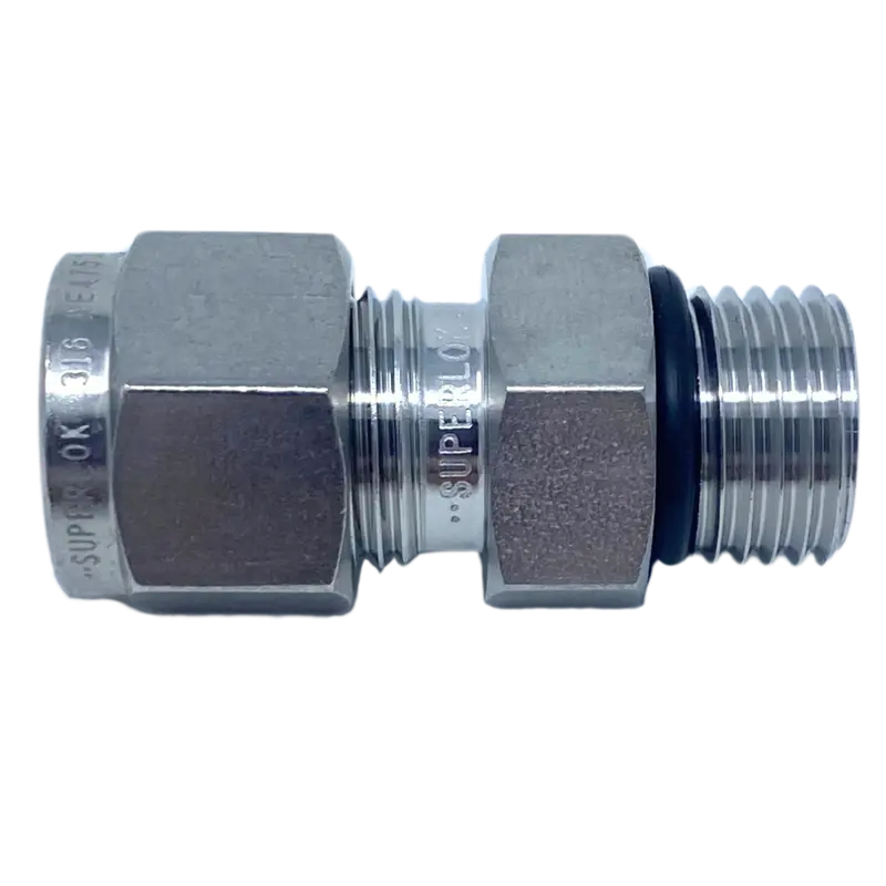 Ssmc 12-16U : Superlok Straight Stainless Tube Adapter, 3/4" (-12) Tube Od X 1-5/16-12 (-16U) Male Orb 1