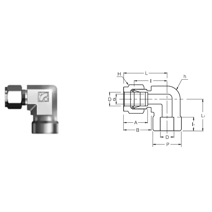 Sswe-4 : Superlok 1/4" O.D. Tube X 1/4" Tube Socket Weld  90-Degree Elbow 1