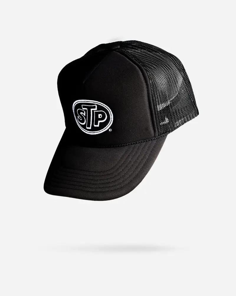 Stp Black Trucker Hat 1