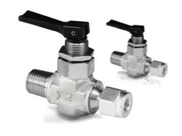 Stv1a-S-2-Bras : Superlok Toggle Valve, 1/8" O.D. Tube, Angle Pattern, 300Psi, Brass 1