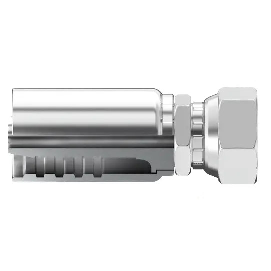 T8-Jcfx-0404S : Continental Hose Fitting, 0.25 (1/4") Hose Id, 7/16-20 Female Jic, Straight, Swivel Connection 1