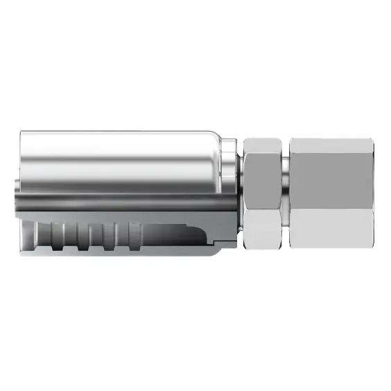 T8-Npf-0404 : Continental Hose Fitting, 0.25 (1/4") Hose Id, 1/4-18 Female Nptf, Straight, Rigid Connection 1